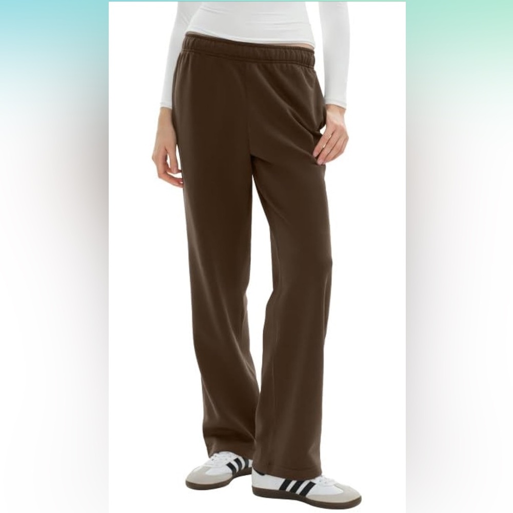 Brown & Black wide leg sweatpants